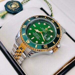 Reloj Ejecutivo Verde y Dorado – Elegancia y Distinción