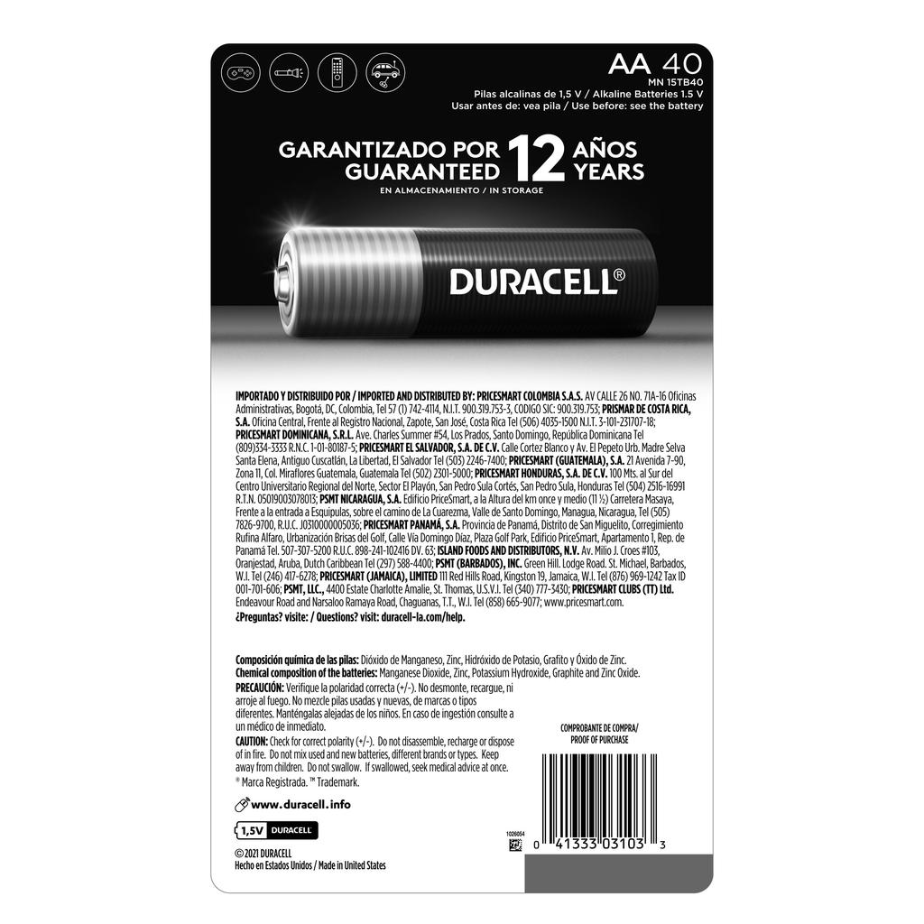 Duracell Baterías Alcalinas AA 40 Unidades - Imagen 5
