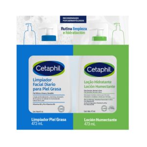 Cetaphil Set de Limpieza e Hidratación para Piel Grasa y Sensible 2 Unidades / 473 mL
