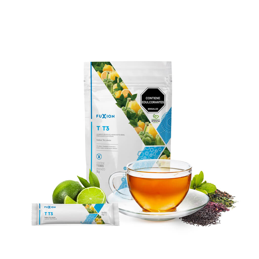 Fuxion T3 – Sabor Té Verde con Limón x 30 Sobres - Imagen 2