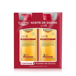 Eucerin pH5 Aceite de Ducha para Piel Seca y Delicada 2 Unidades / 400 mL
