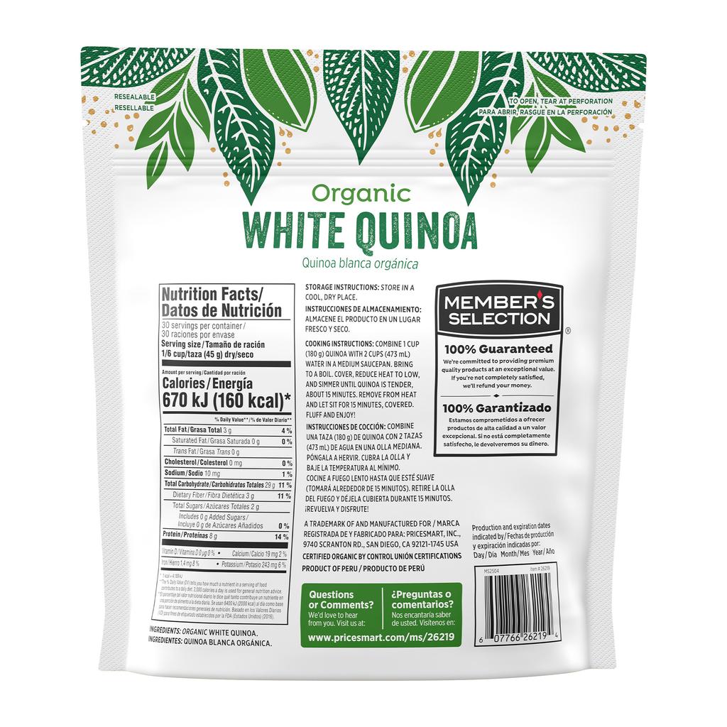 Member's Selection Quinoa Blanca Orgánica 1.36 kg / 3 lb - Imagen 2
