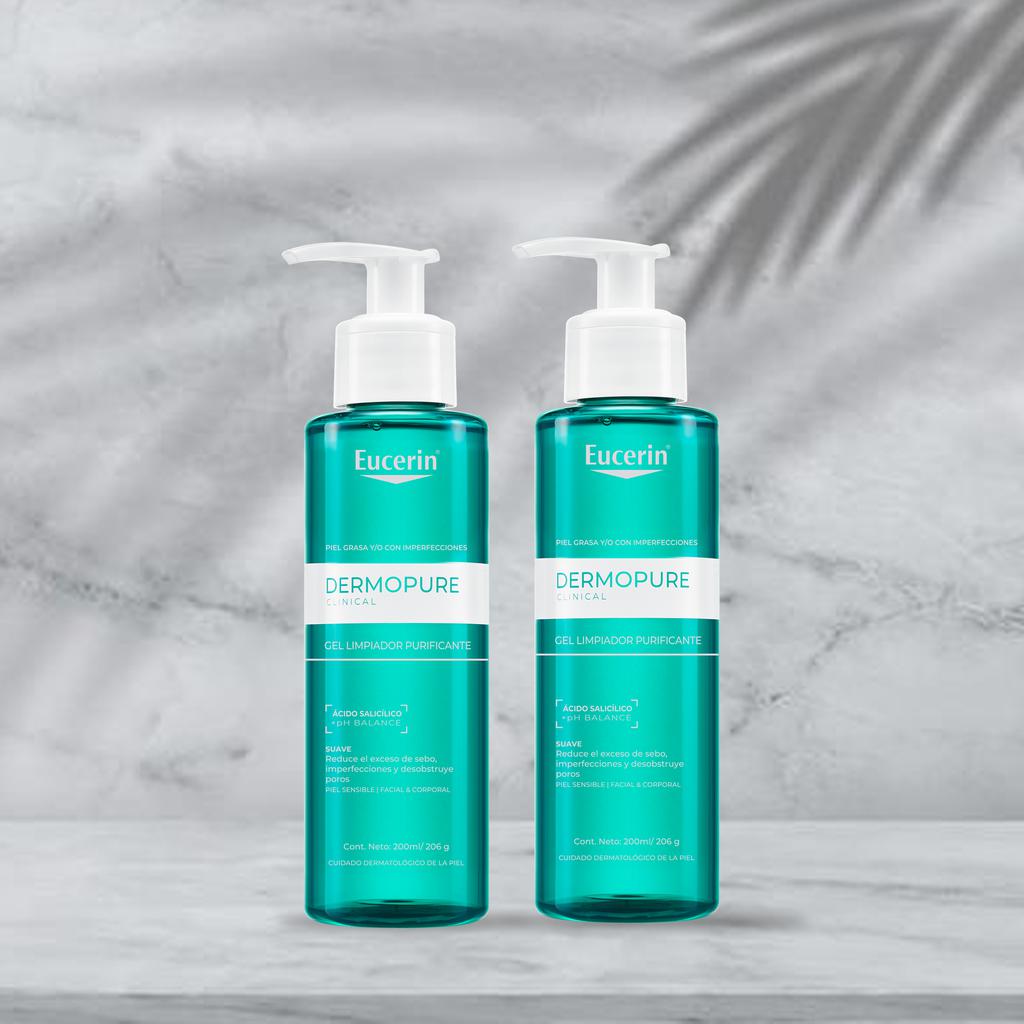 Eucerin Dermo Pure Oil Control Gel Limpiador Facial 2 Unidades / 400 mL - Imagen 2