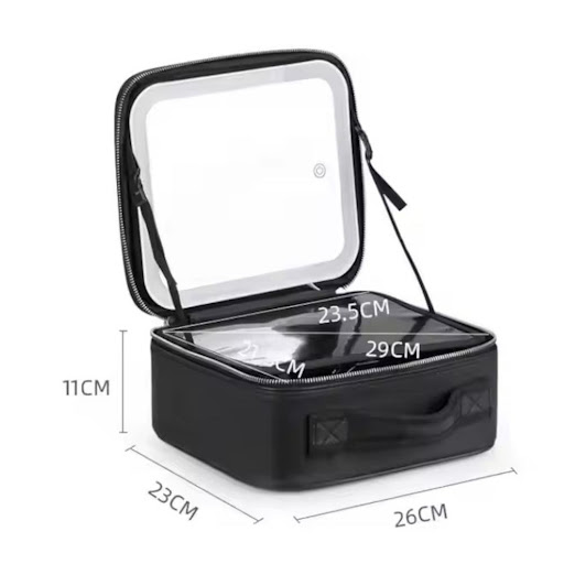 Cosmetiquera De Maquillaje Con Espejo Led Portatil Generico Unidad X 1