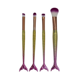 Kit De Brochas Sirena Para Maquillaje Generico Unidad X 4