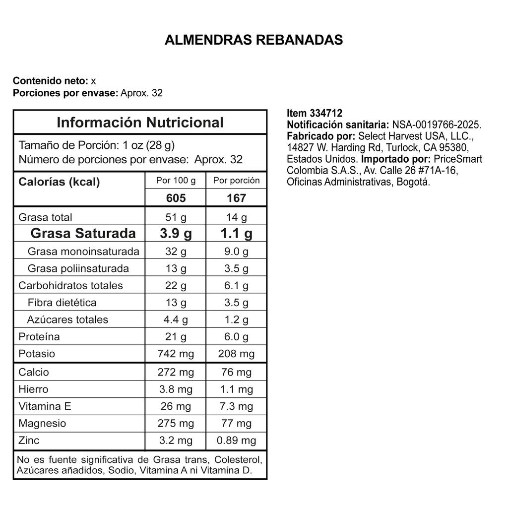 Member's Selection Almendras Rebanadas 907 g / 2 lb - Imagen 2