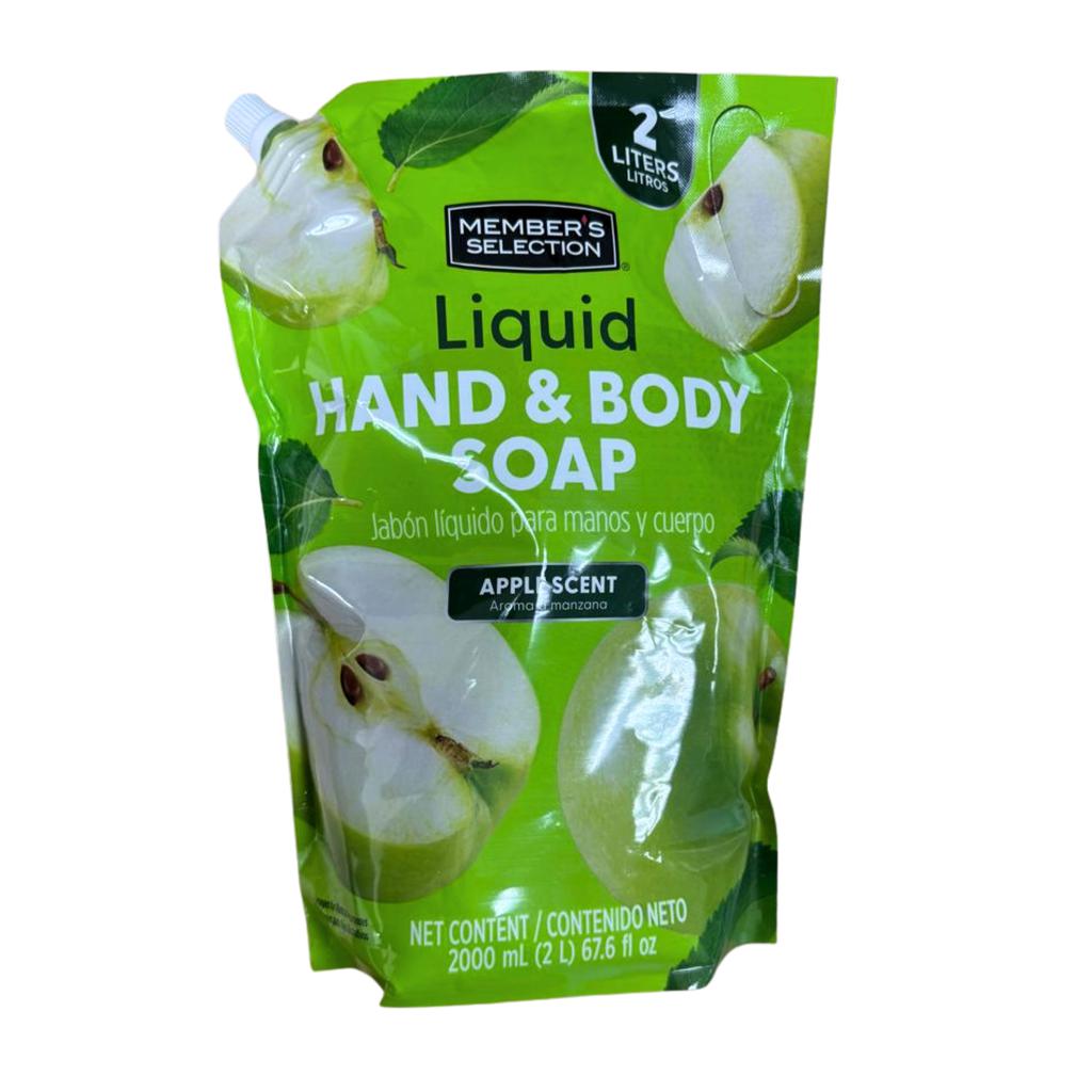 Member´s Selection Jabón Líquido para Manos y Cuerpo Manzana 2 L / 67.6 oz