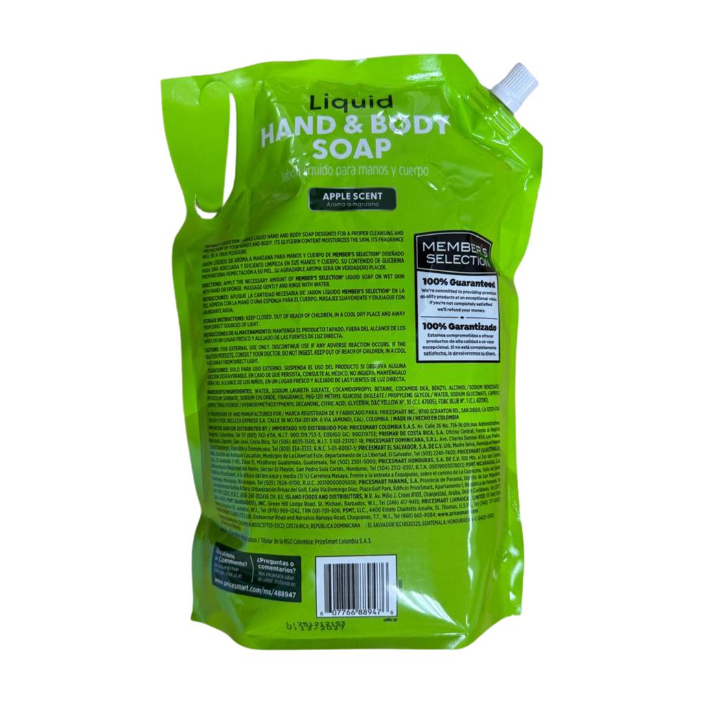 Member´s Selection Jabón Líquido para Manos y Cuerpo Manzana 2 L / 67.6 oz - Imagen 2