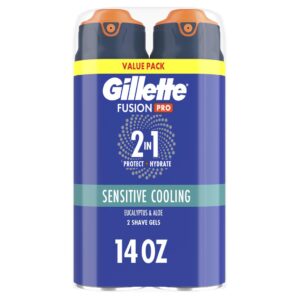 Gillette Fusion Pro Gel Hidratante de Afeitar 2 Unidades / 198 g / 7 oz