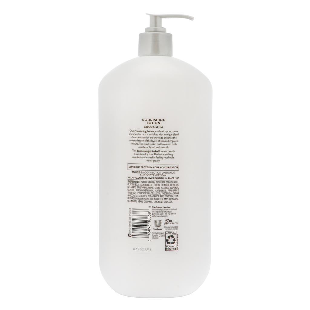 Suave Loción Nutritiva Cacao Karité 946 mL / 32 oz - Imagen 2