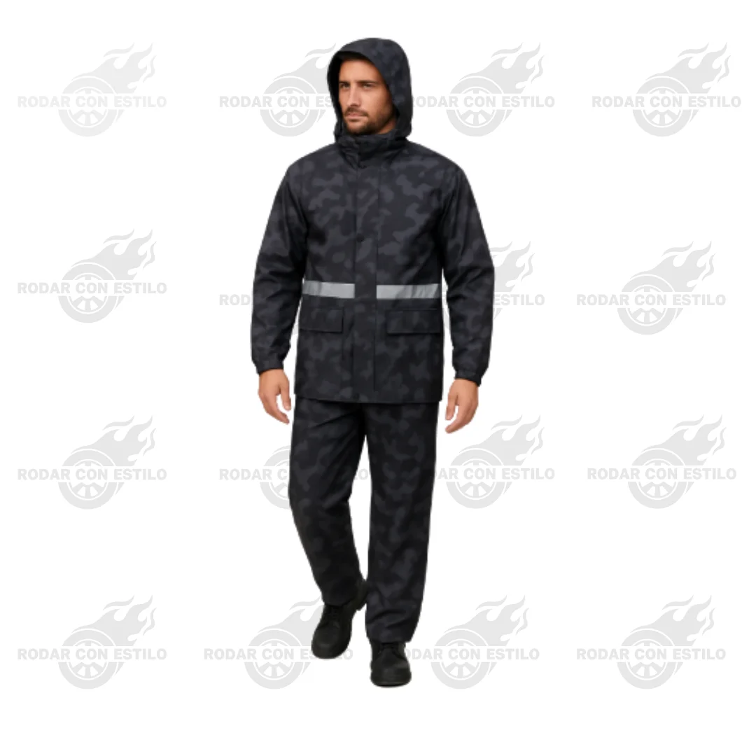 Impermeable Camuflado Tipo Sudadera