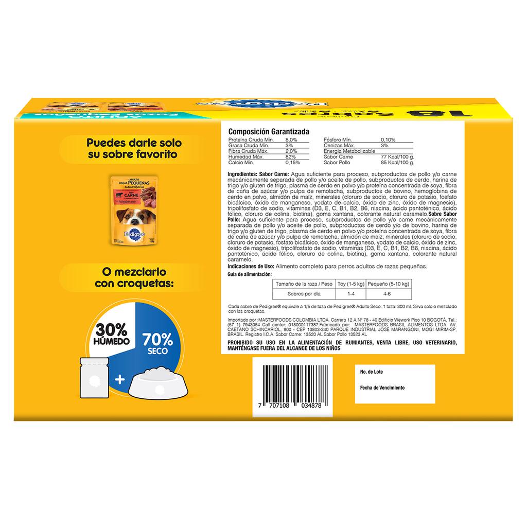 Pedigree Comida Húmeda 18 Unidades / 100 g / 3.5 oz - Imagen 2